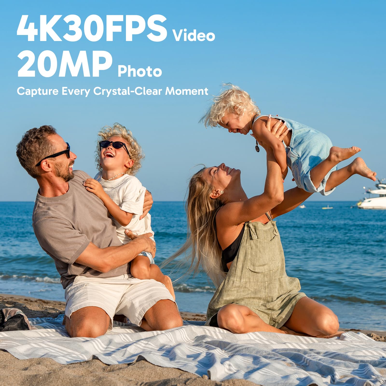 4K 30fps Action Camera 20MP Photo EIS WiFi Waterproof