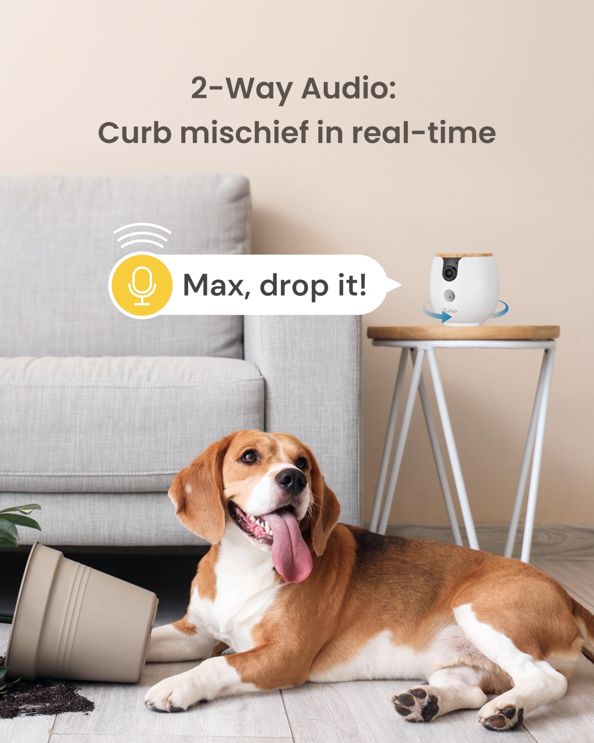 Умная камера Furbo Mini 360° 2K QHD для домашних