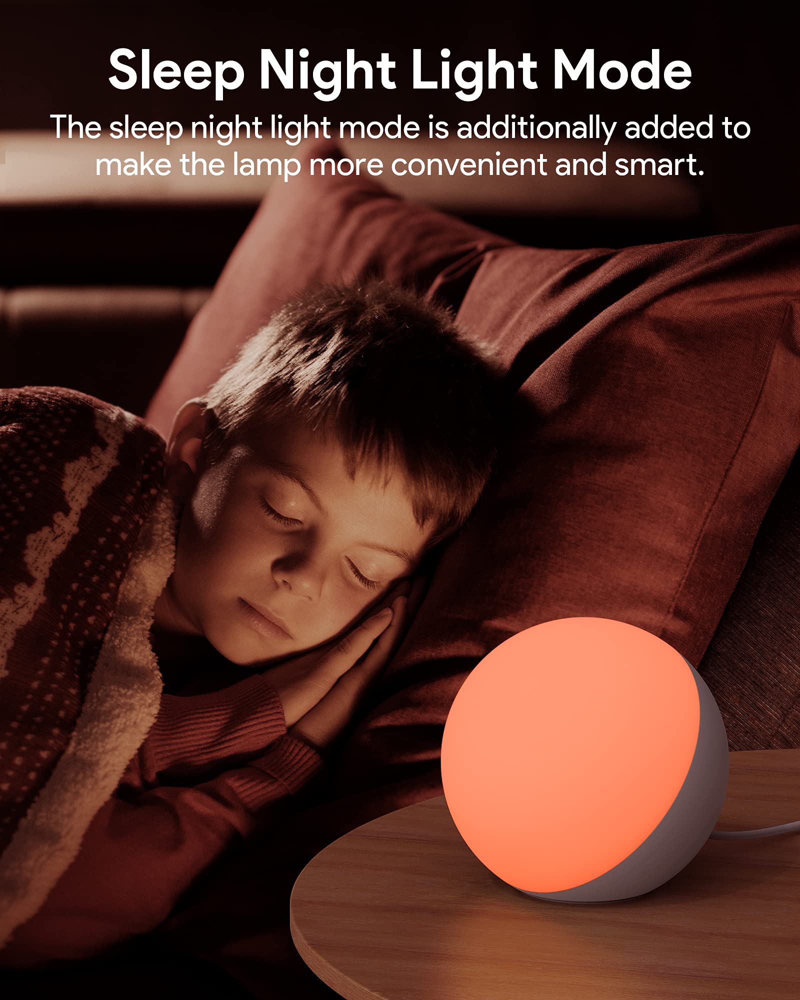 Hifree Smart Table Lamp, Dimmable Desk Lamp with App/Voice Control, LED RGB Color Changing Touch Lamp, Night Lamp for Bedroom Compatible with Alexa