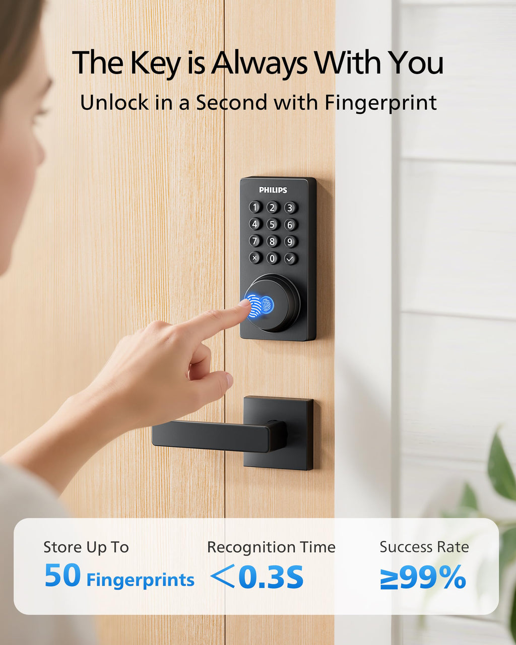 WiFi Keypad Smart Door Lock mit Griff 4200 Serie