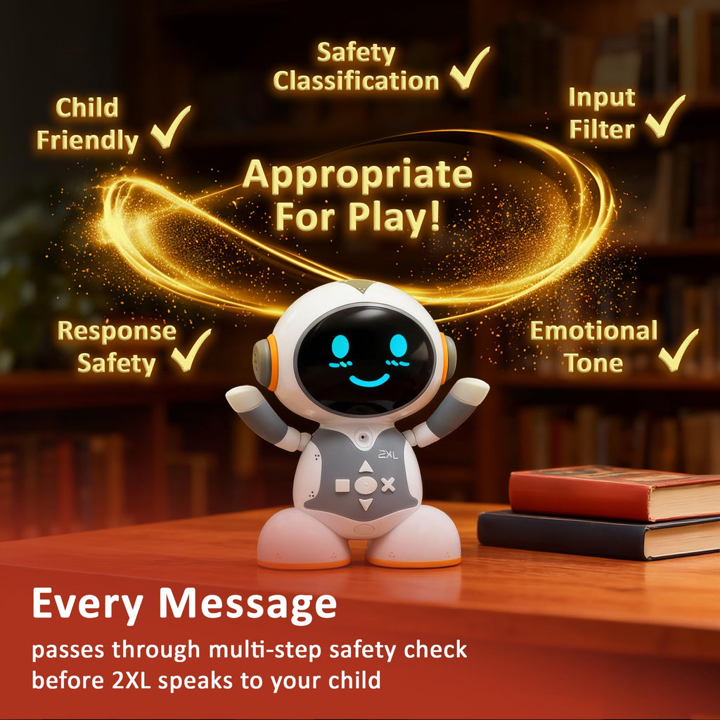 2XL Interactive Robot Toy for Kids – Smart Learning Games, Stories, Quizzes & 40+ Languages | Voice Interaction, Parental Controls & Safe AI Technology