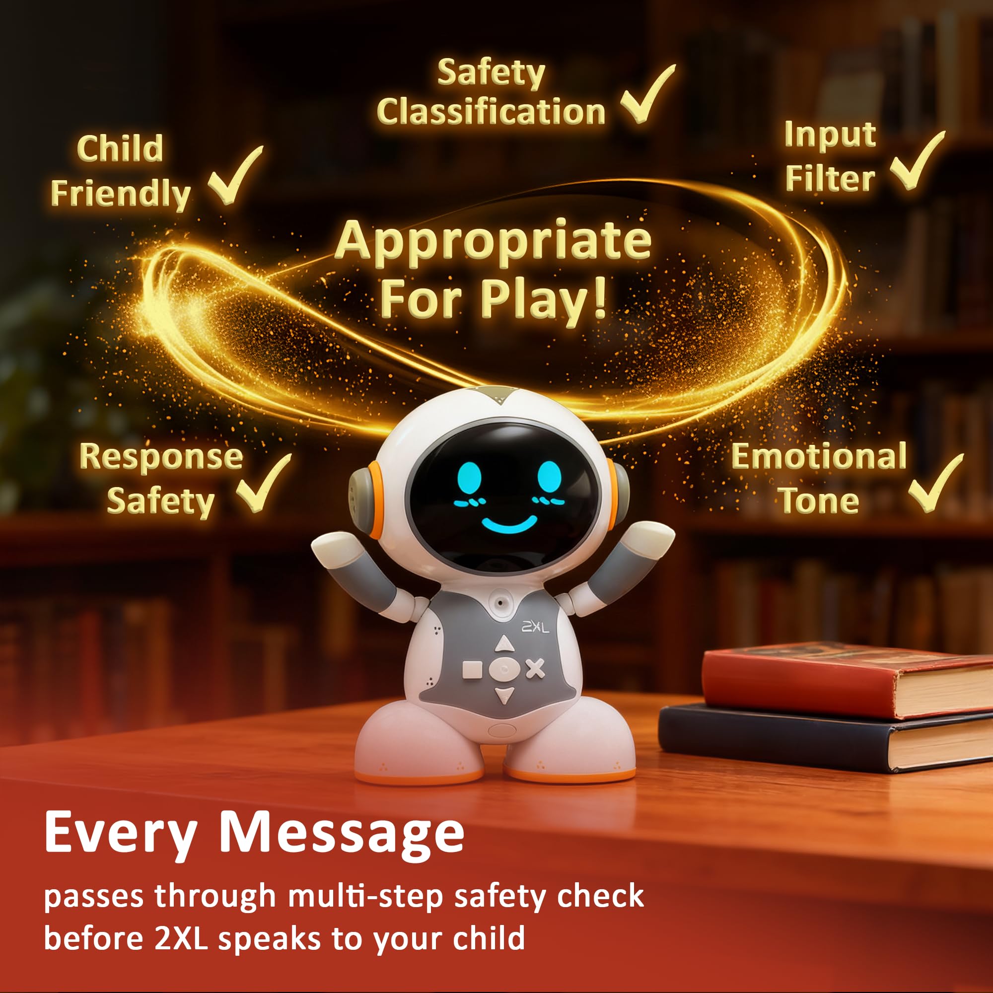 2XL Interactive Robot Toy for Kids – Smart Learning Games, Stories, Quizzes & 40+ Languages | Voice Interaction, Parental Controls & Safe AI Technology