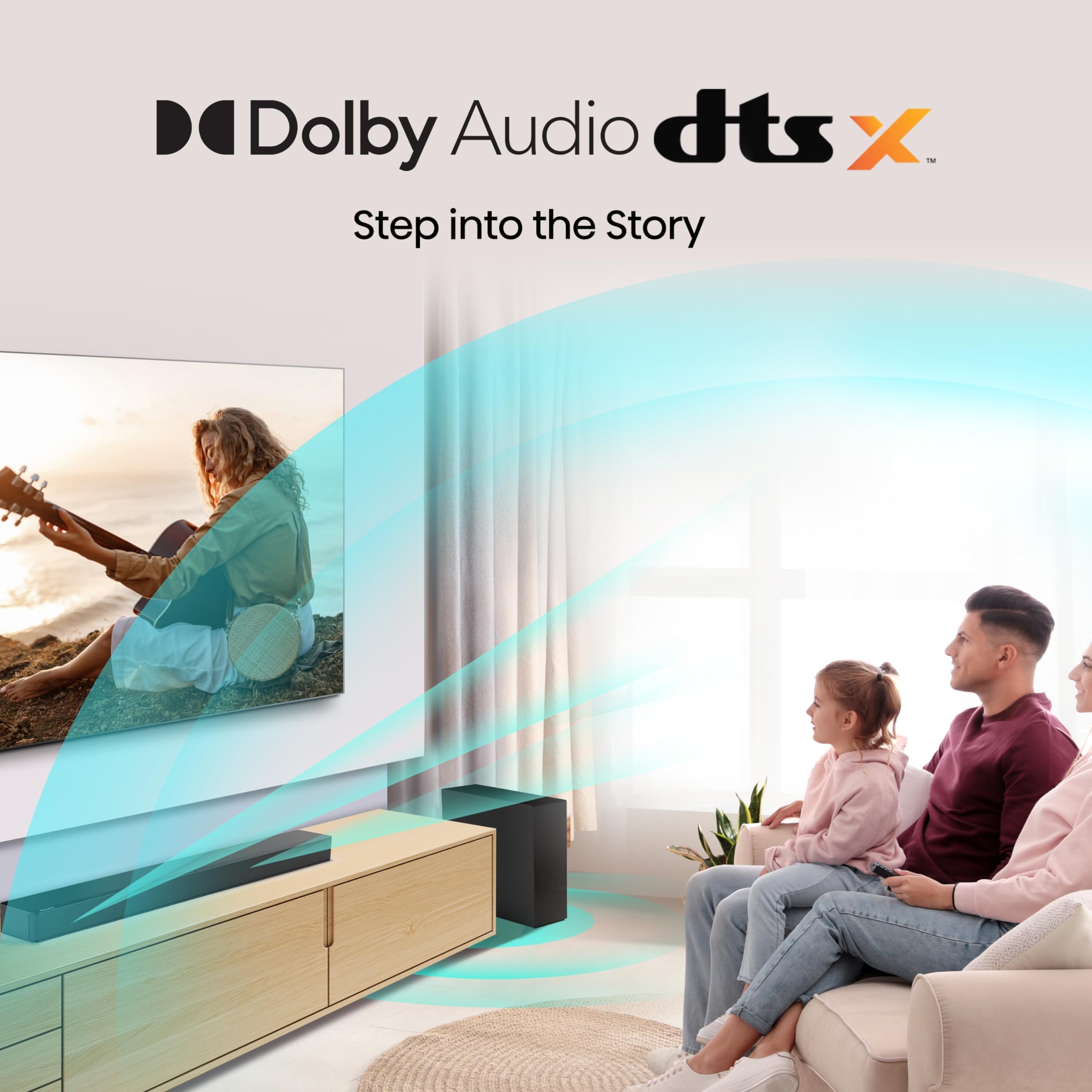 2.1 Channel 240W Sound Bar with Wireless Subwoofer HS2100
