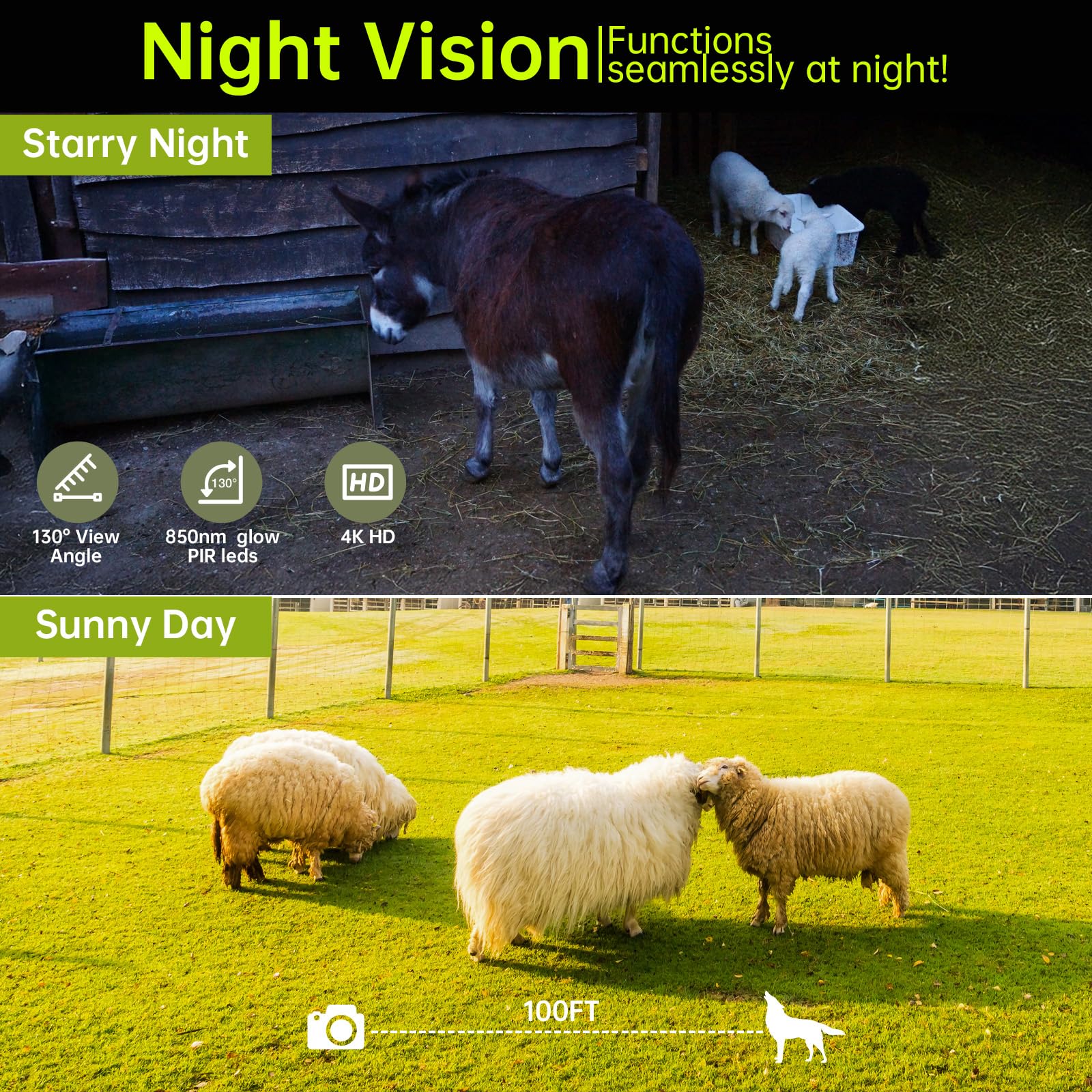 4K 64MP Солнечная камера для наблюдения за дикой природой