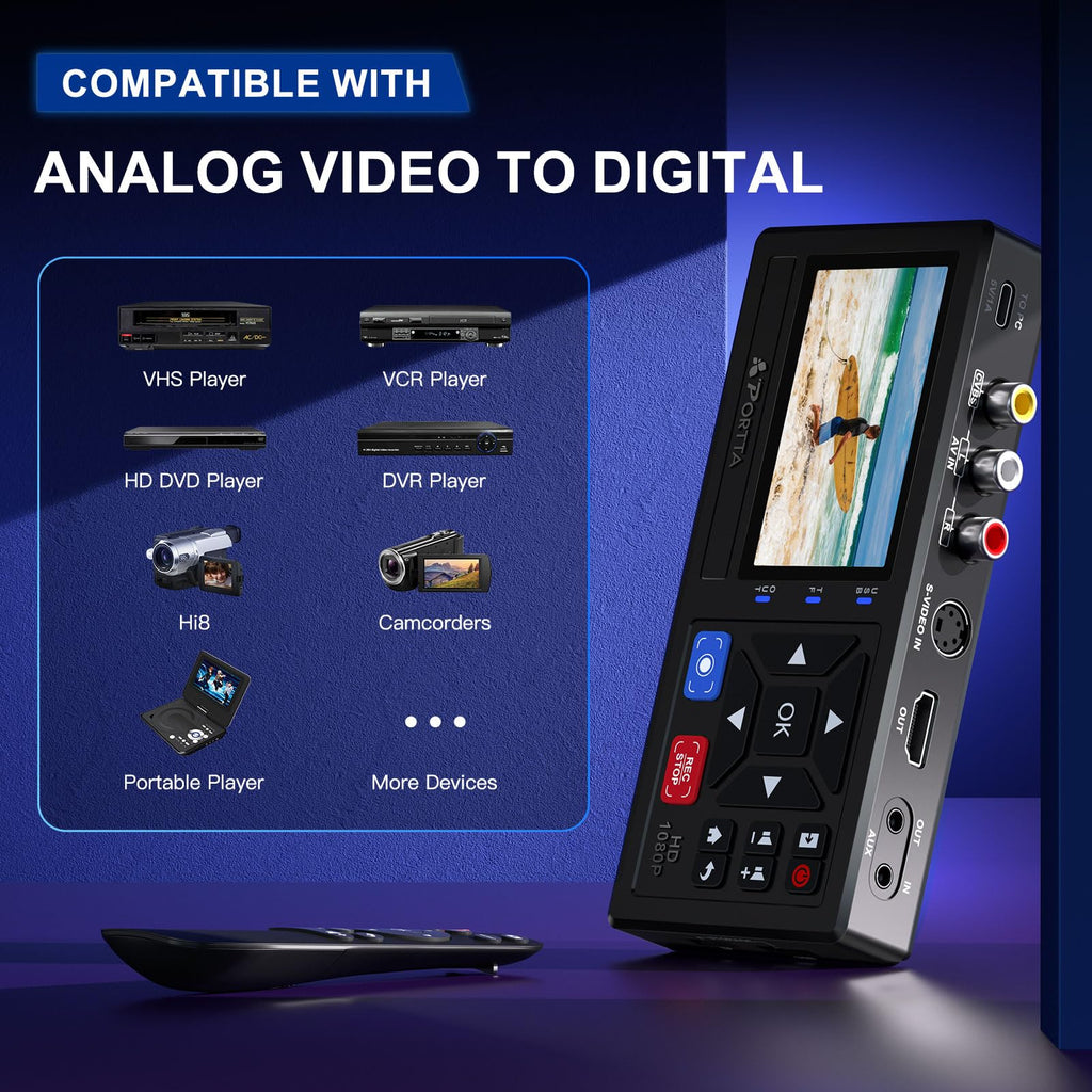 VHS to Digital Converter Video Recorder VD10