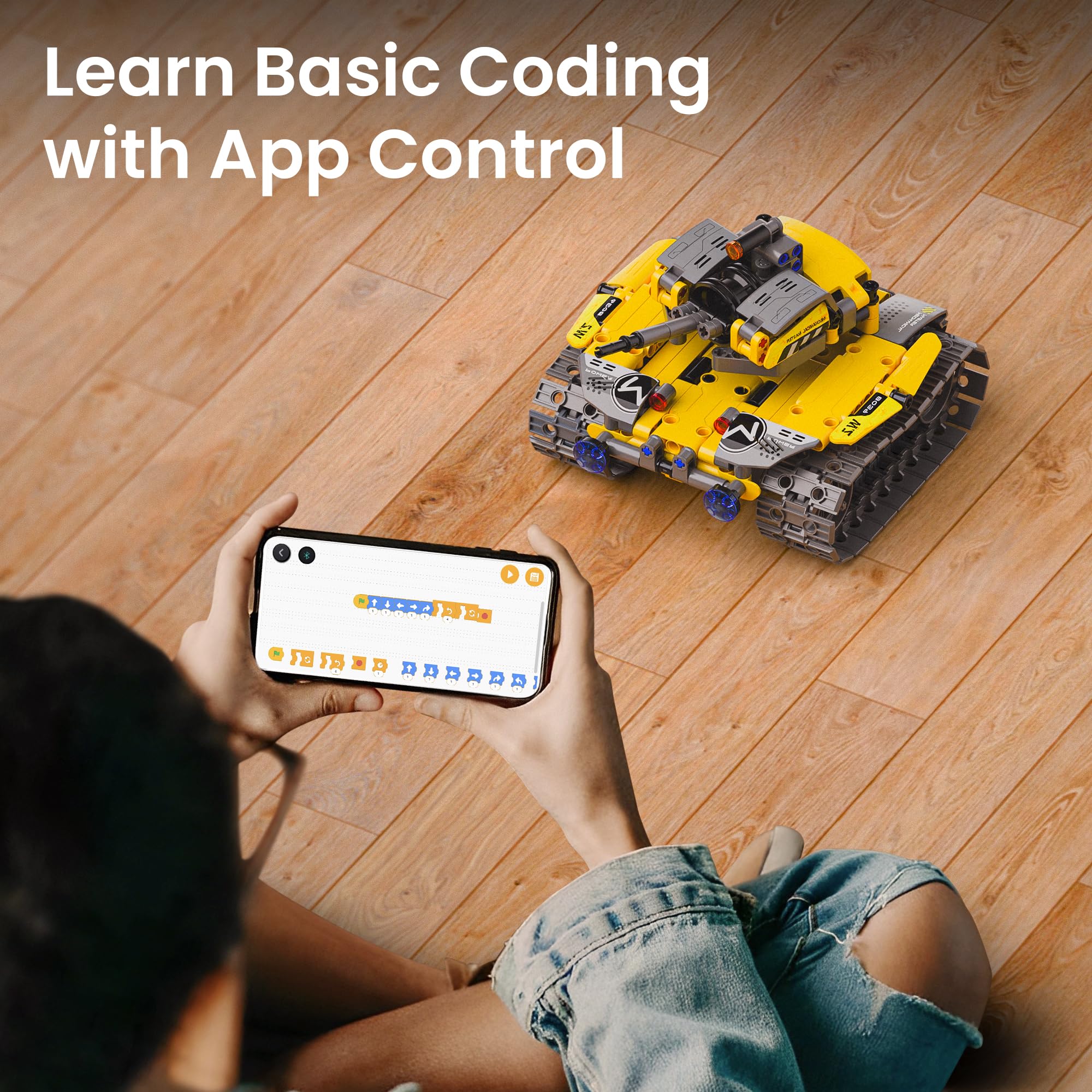 Программируемый набор для сборки робота STEM с пультом дистанционного