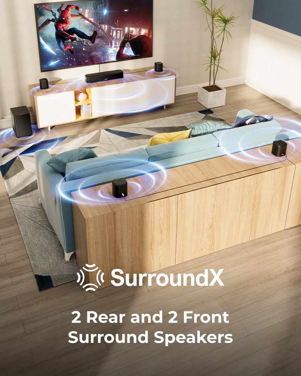 Barra de Sonido Inmersiva 7.1ch con Subwoofer Inalámbrico Modelo