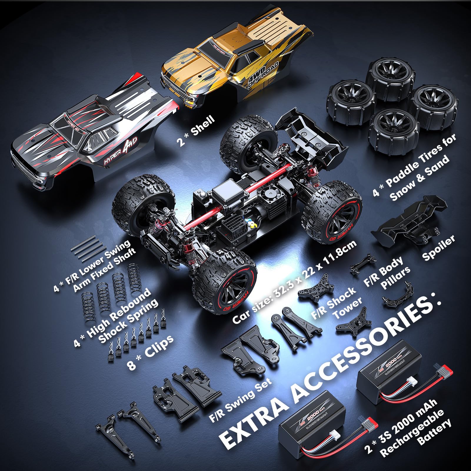 HYPER GO H14BM V3 Brushless RC Car 50 mph