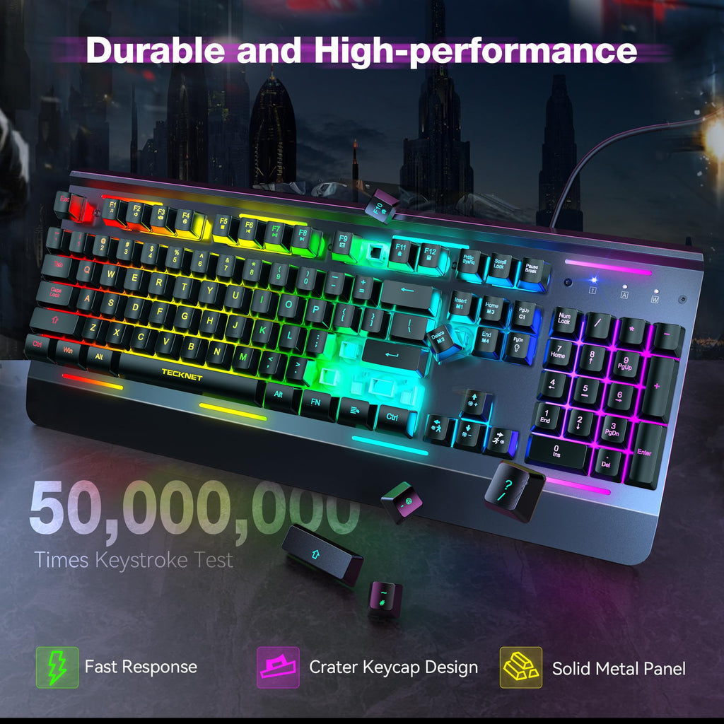Teclado Gamer con Cable 15-Zona RGB Resistencia IP32 25