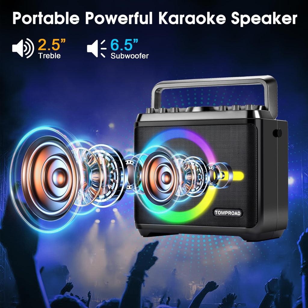 Karaoke Machine with Wireless Microphones, 6.5" Woofer A55