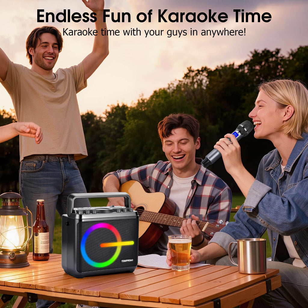 Karaoke Machine with Wireless Microphones, 6.5" Woofer A55