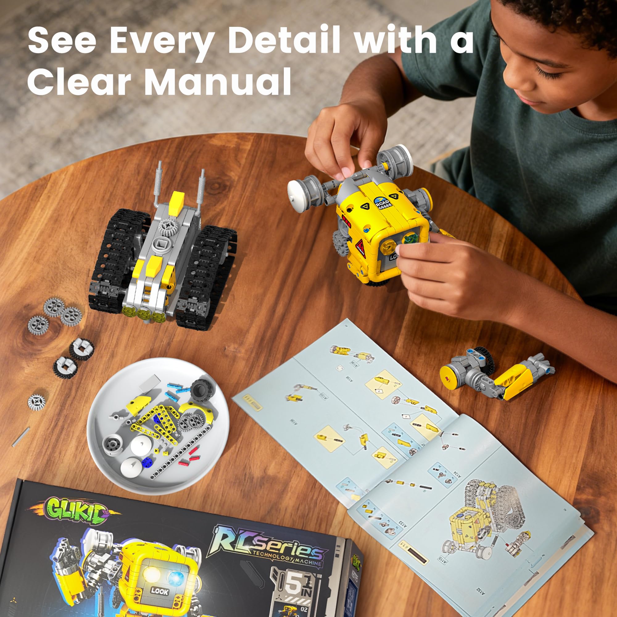 5-in-1 STEM Robotics Kit with App and Remote Control for Kids