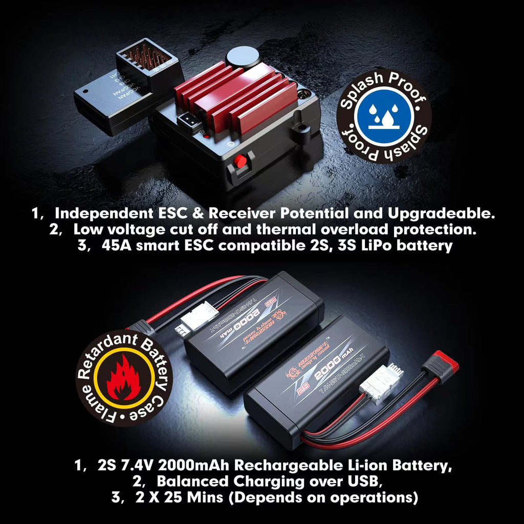 Быстрый бесколлекторный RC-багги масштаба 1/16 с полным приводом H16PL