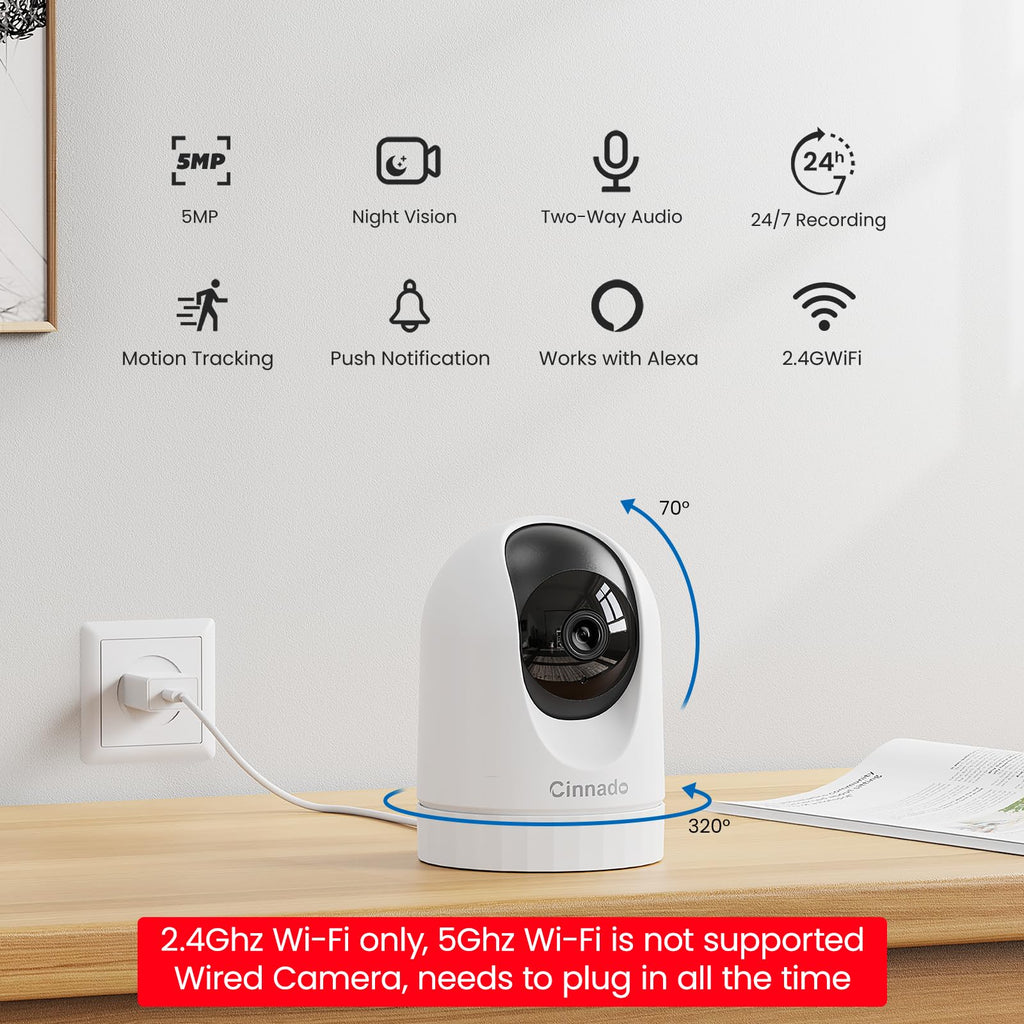 2K 360° Daxili WiFi Təhlükəsizlik Kamerası Gecə Görüşü ilə