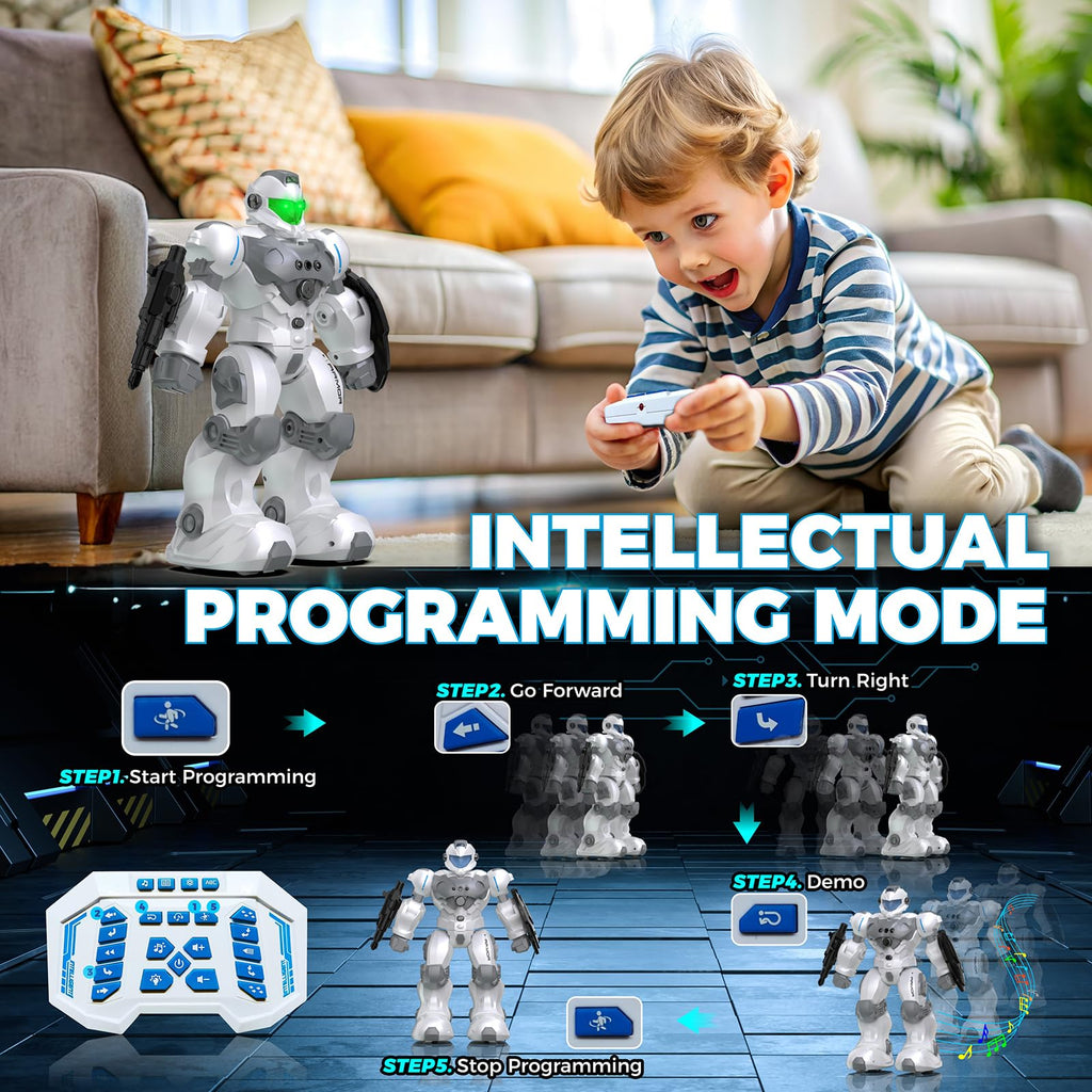 Remote Control Robot Toy with Programmable Actions for Kids