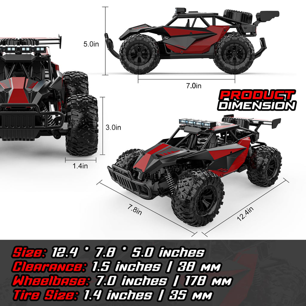 Высокоскоростной 33 км/ч 1:12 Масштаб RC Монстр-трак Внедорожник