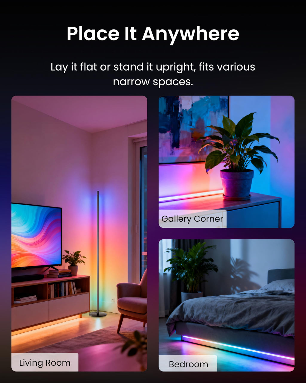 Smart RGBICWW Floor Lamp Voice Control H7061