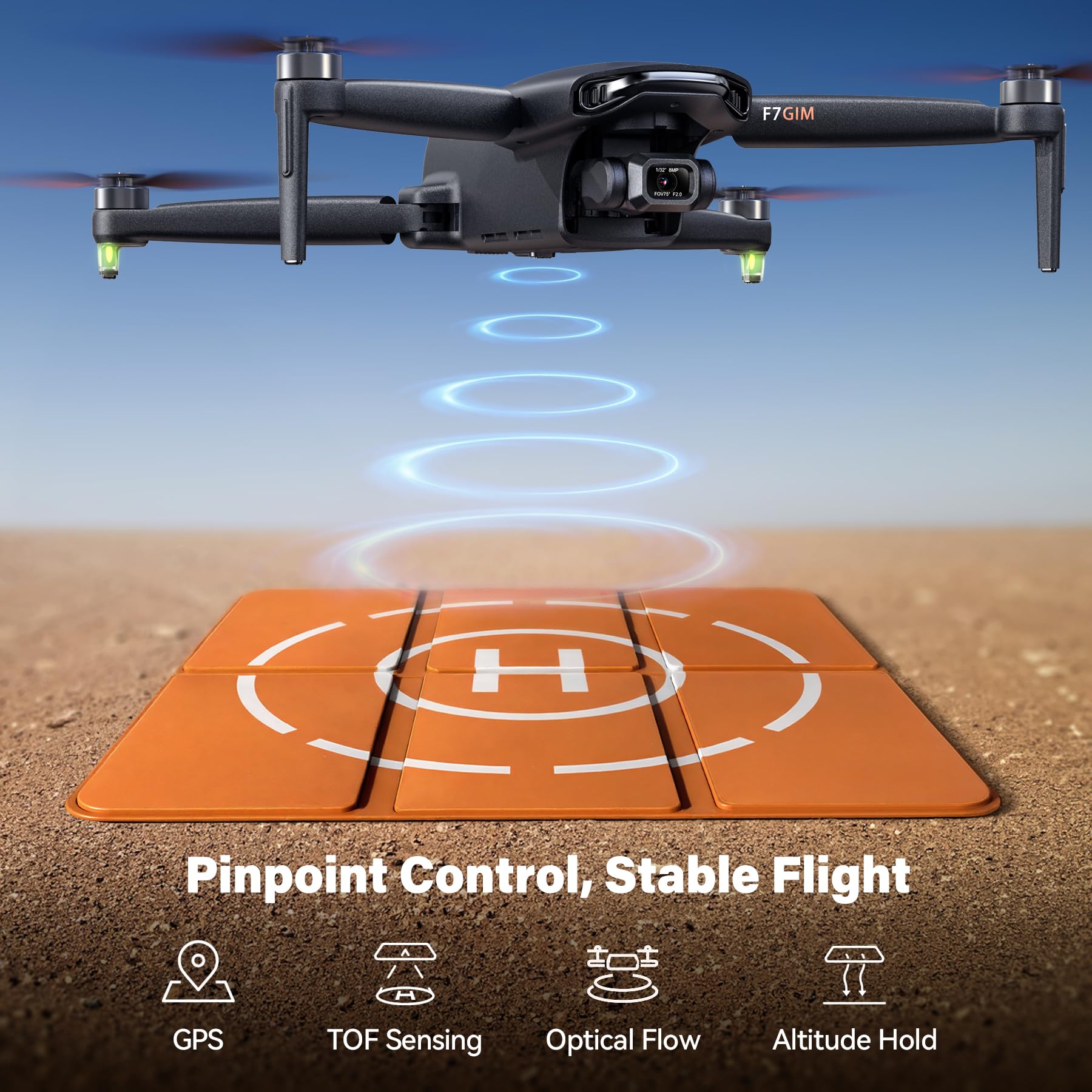 6K-Foto-Drohne mit 3-Achsen-Gimbal und GPS F7GIM