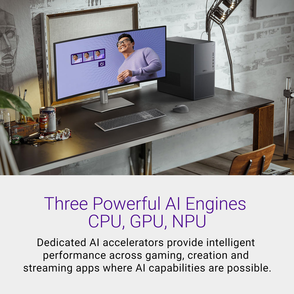 Dell Tower Plus Desktop EBT2250 - Intel Core Ultra 9-285 Processor, 32GB DDR5 RAM, 2TB SSD, NVIDIA GeForce RTX 5070 12GB GDDR7, Intel Wi-Fi 7, Windows 11 Home, Onsite Service - Black