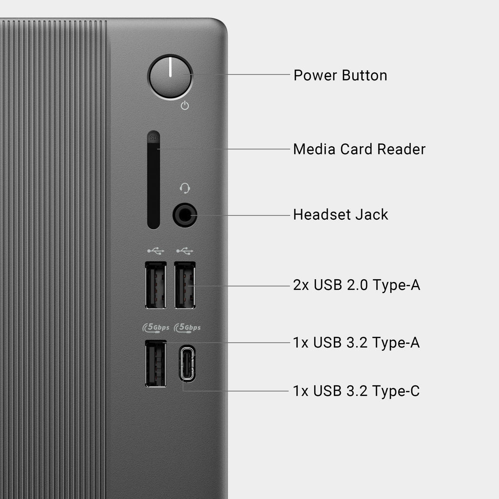 Slim Desktop Intel Core i3 14100 8GB DDR5 512GB