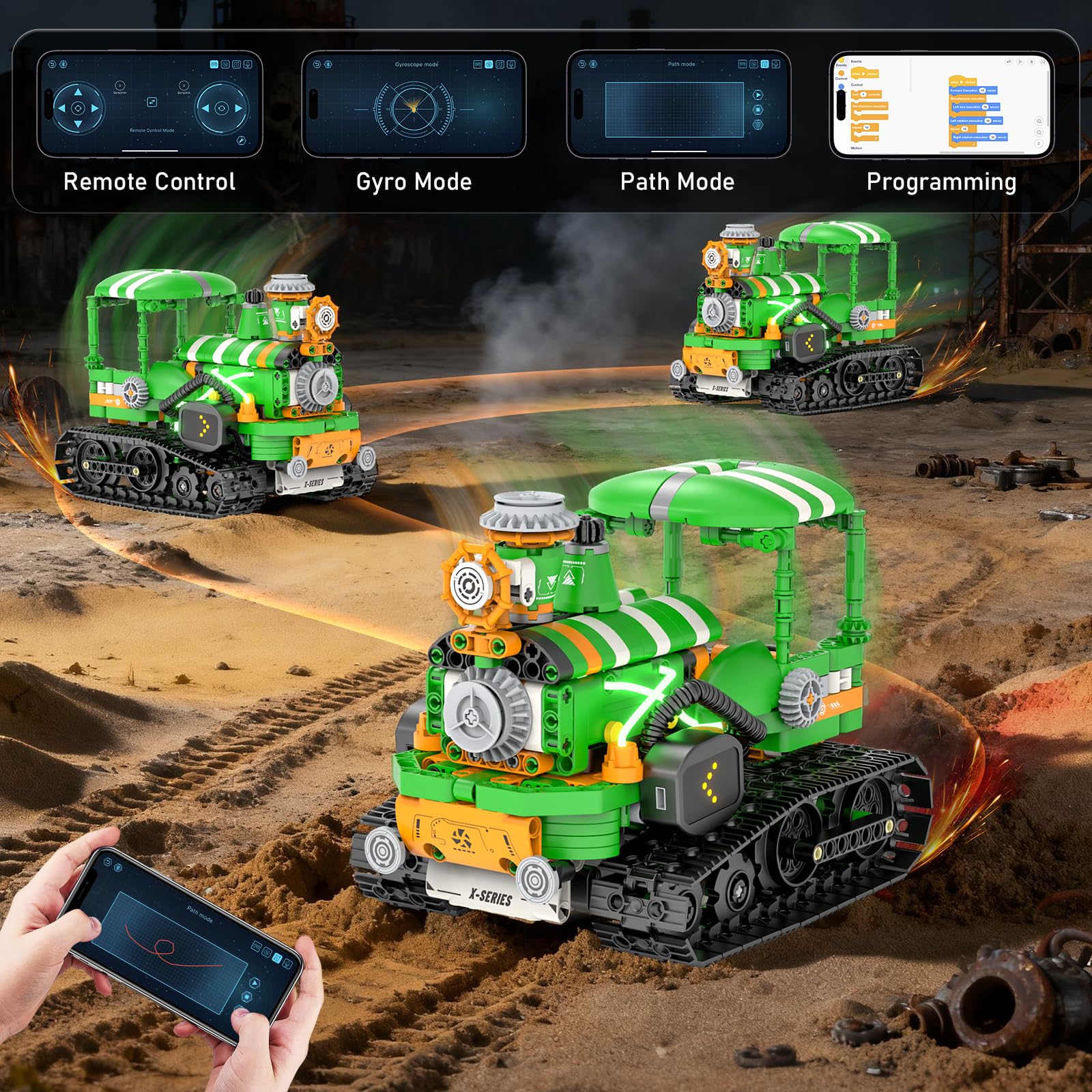 5-in-1 STEM Robot Building Kit with Remote Control for Kids