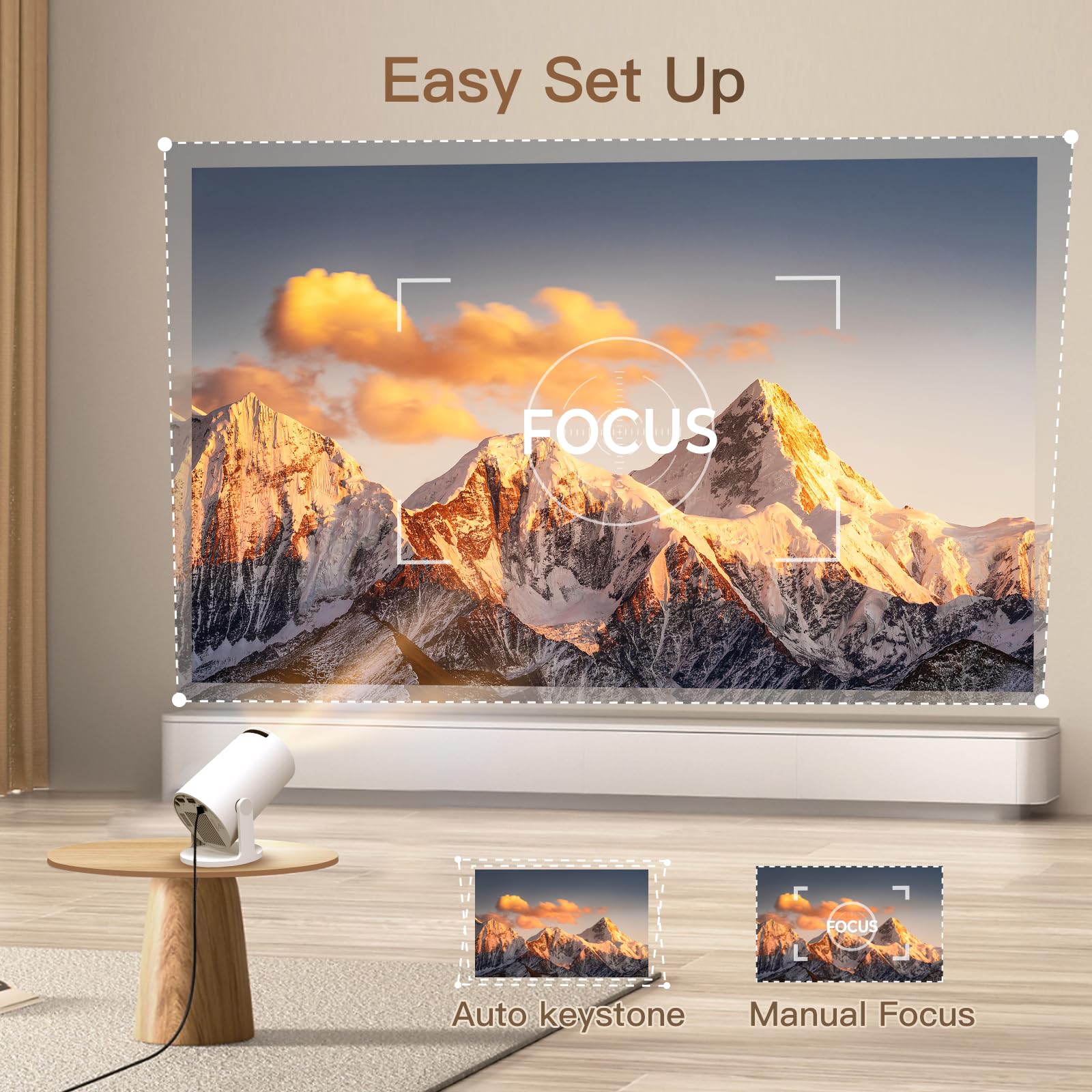 Proyector Portátil Inteligente 4K con Android OS M18 Pro