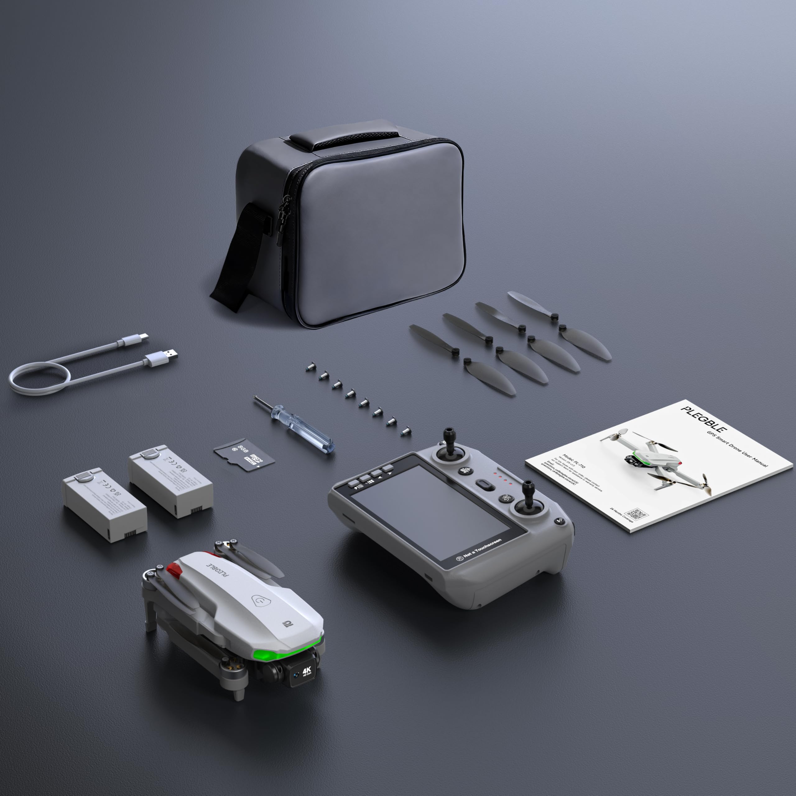 4K GPS-Drohne mit 5-Zoll FPV-Bildschirm für Luftaufnahmen