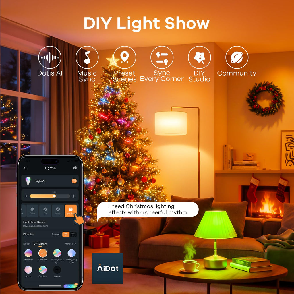 Wi-Fi Ağı Smart LED Lampası A19 Rəng Dəyişən L900-5W-A19-W