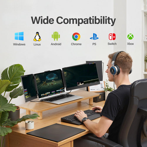 14" FHD 1080P IPS Portable Monitor USB-C HDMI