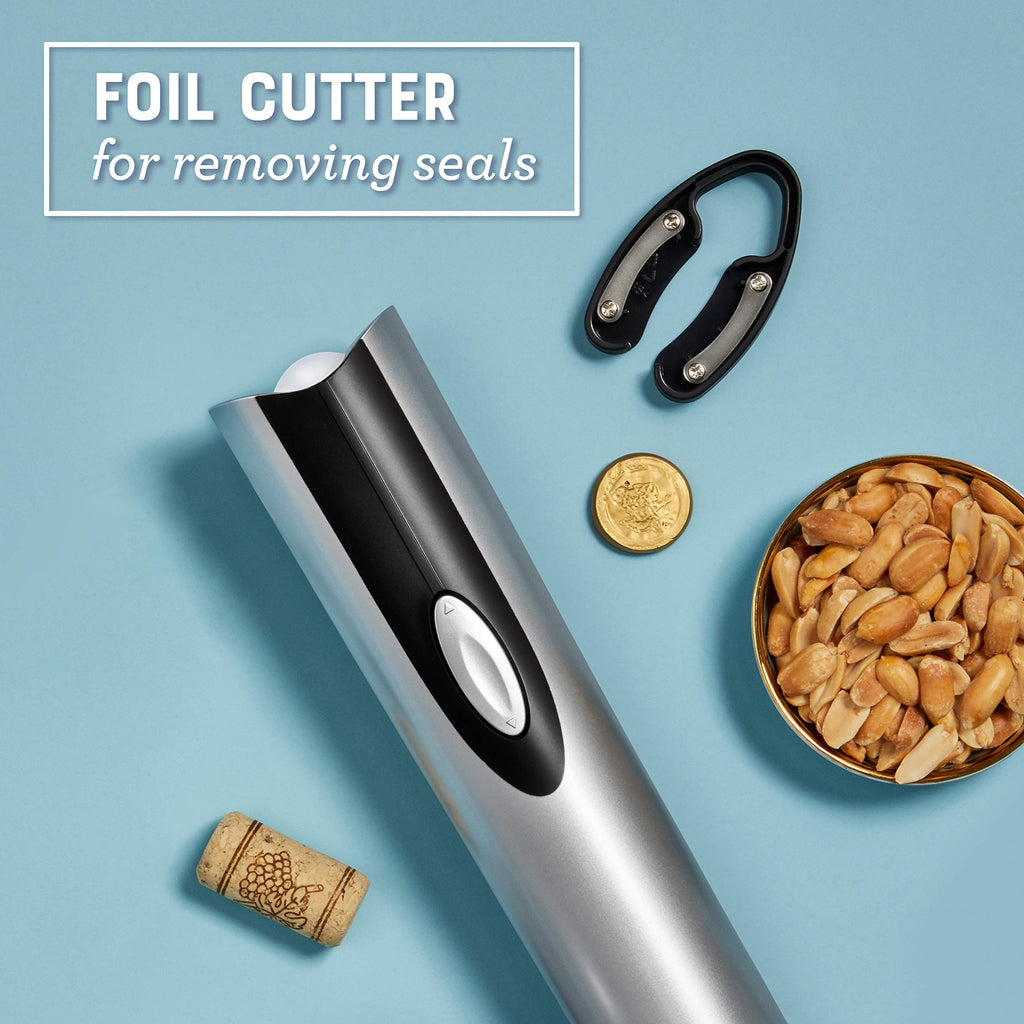 Cordless Electric Wine Bottle Opener with Foil Cutter 034010-700-000