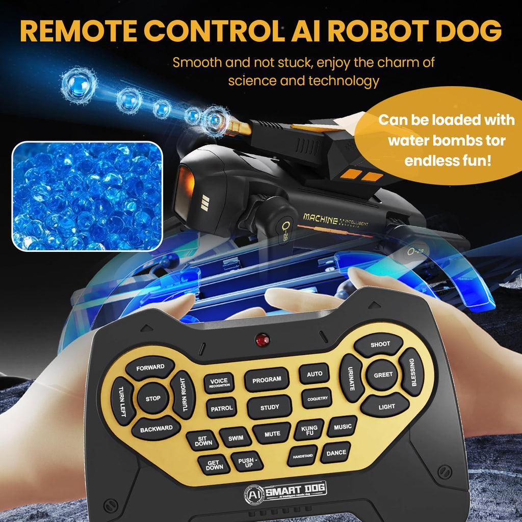 cxjoigxi Smart Robot Dog Toy with Blaster