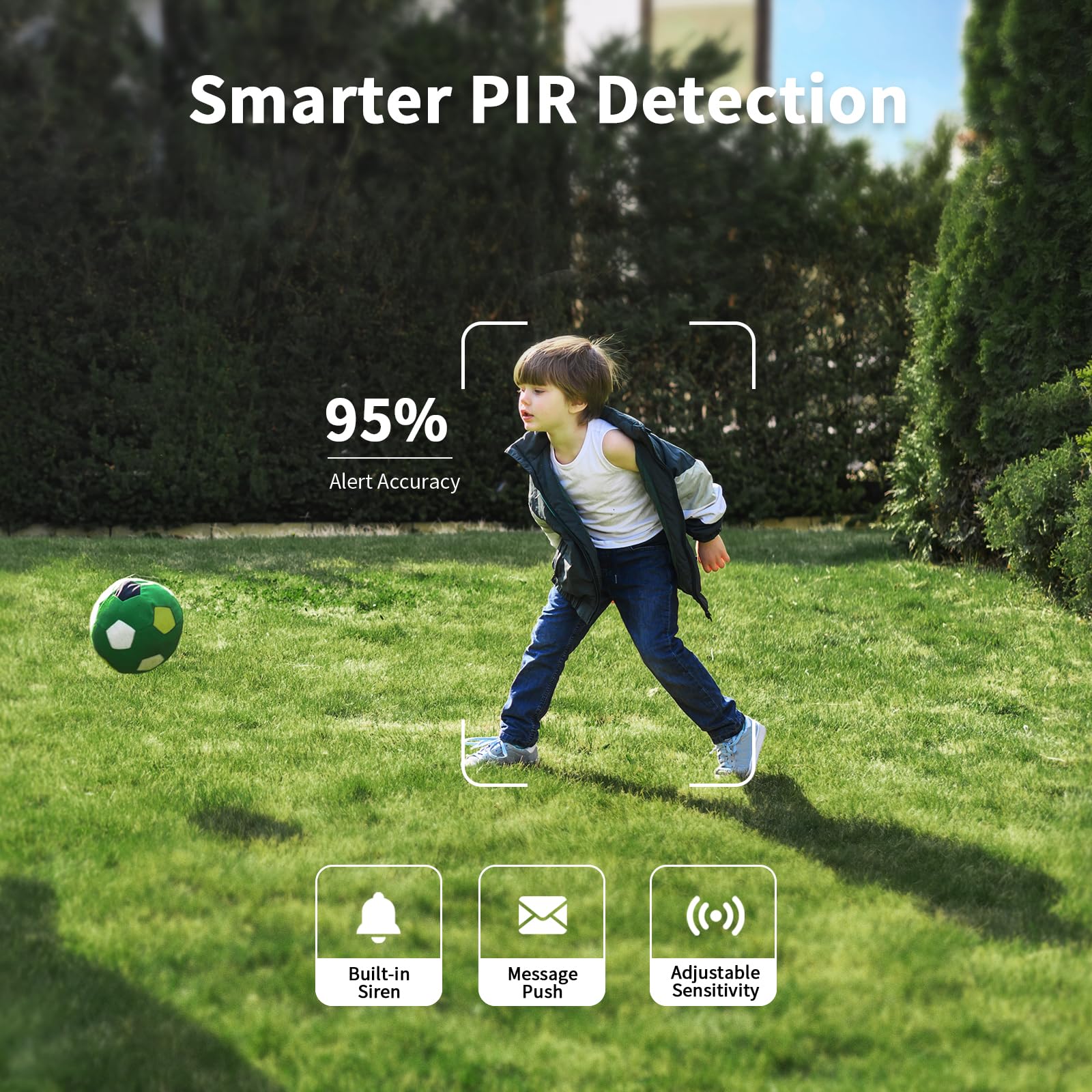 Telecamere di Sicurezza Esterna Wireless Solari 2K 2 Pezzi
