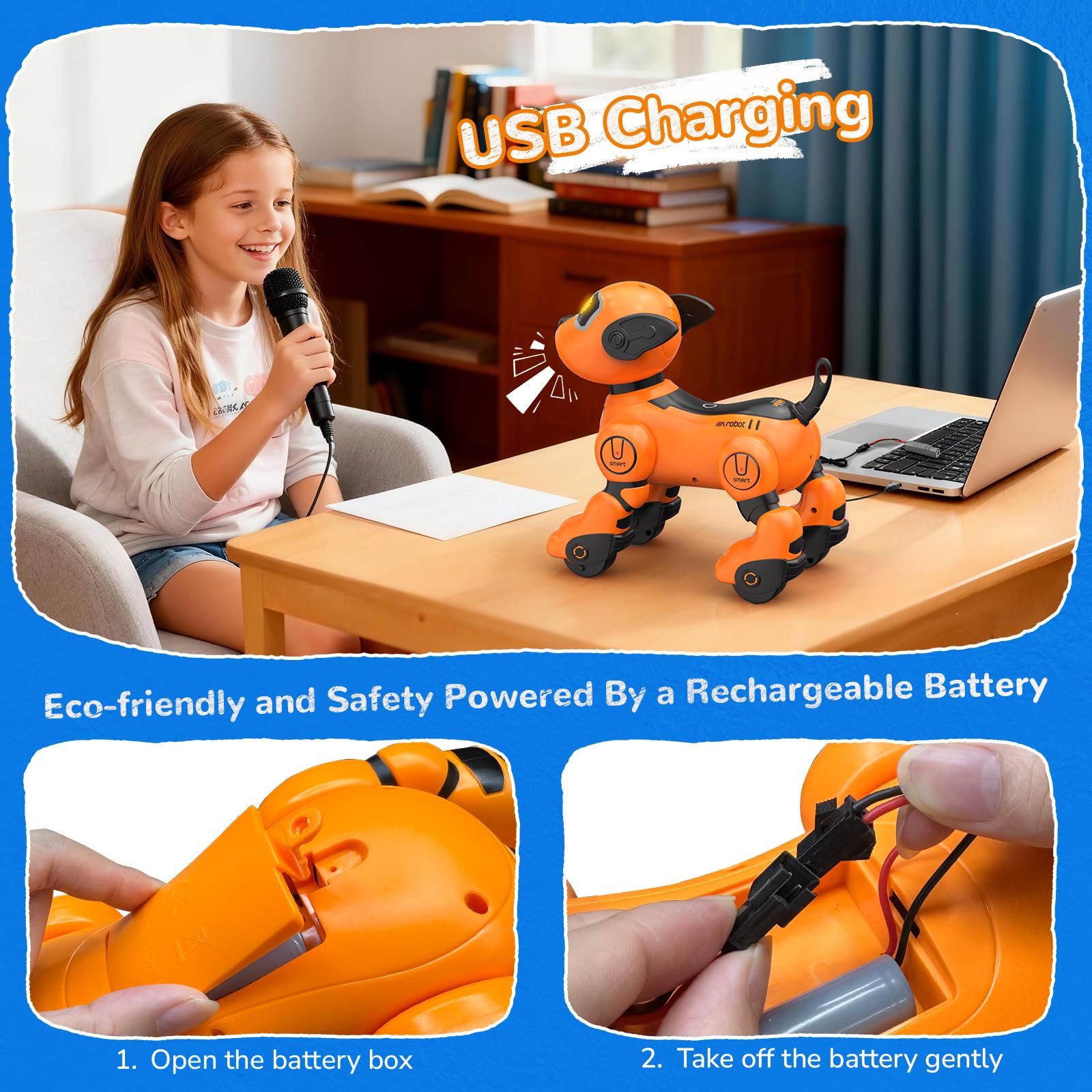 Anysun Programmierbarer Fernsteuerungs-Roboterhund für Kinder