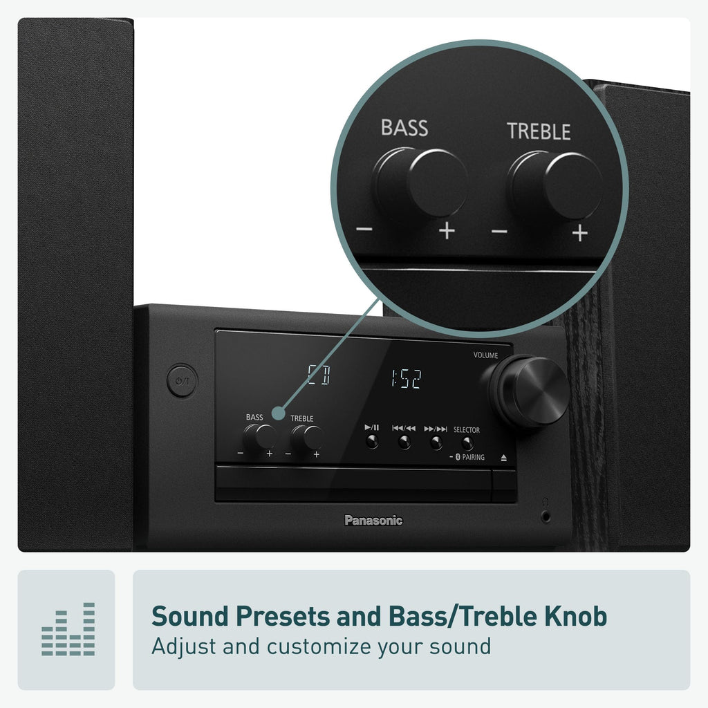 Sistema de Estéreo Compacto con Reproductor de CD Bluetooth