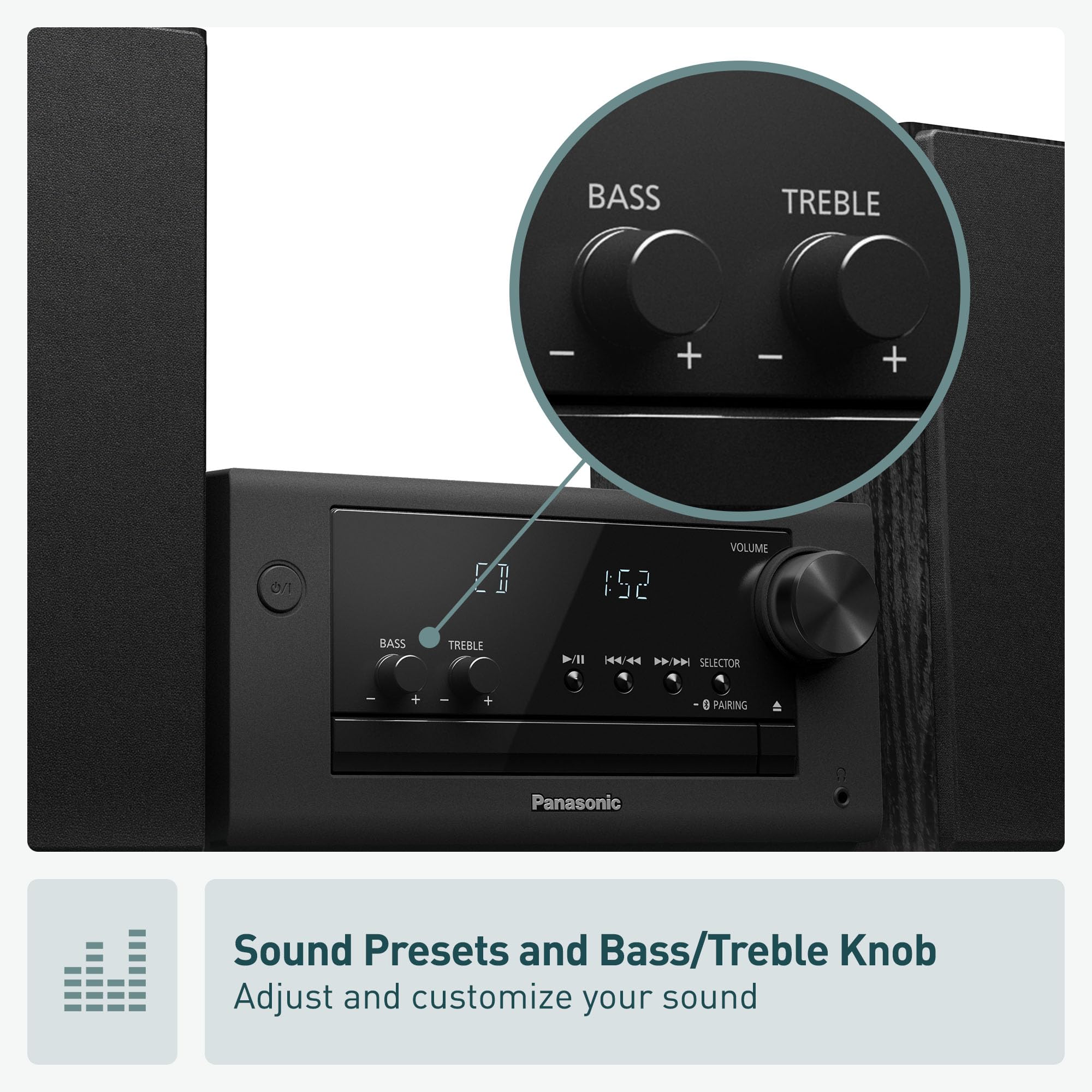 Sistema de Estéreo Compacto con Reproductor de CD Bluetooth