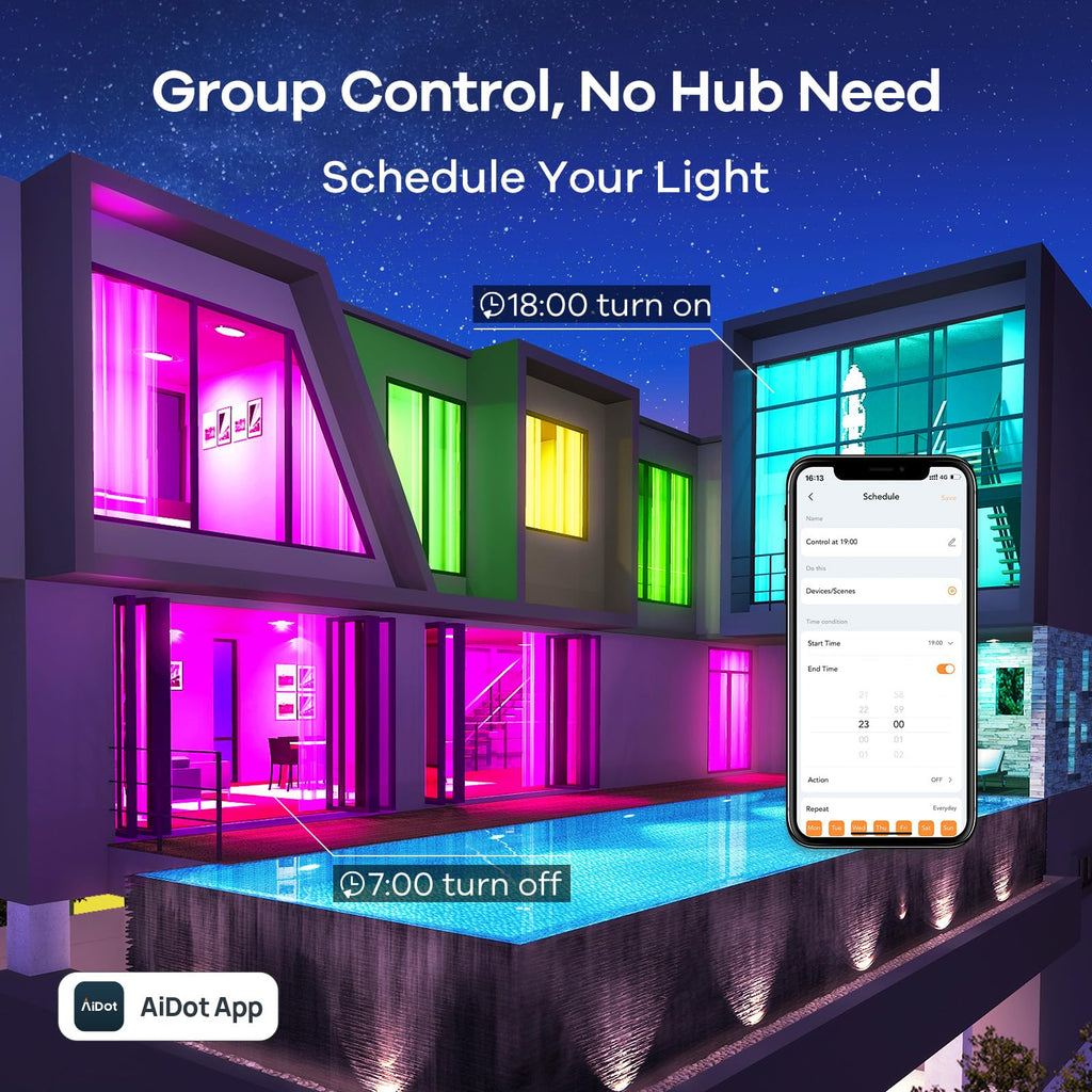 Wi-Fi Ağı Smart LED Lampası A19 Rəng Dəyişən L900-5W-A19-W