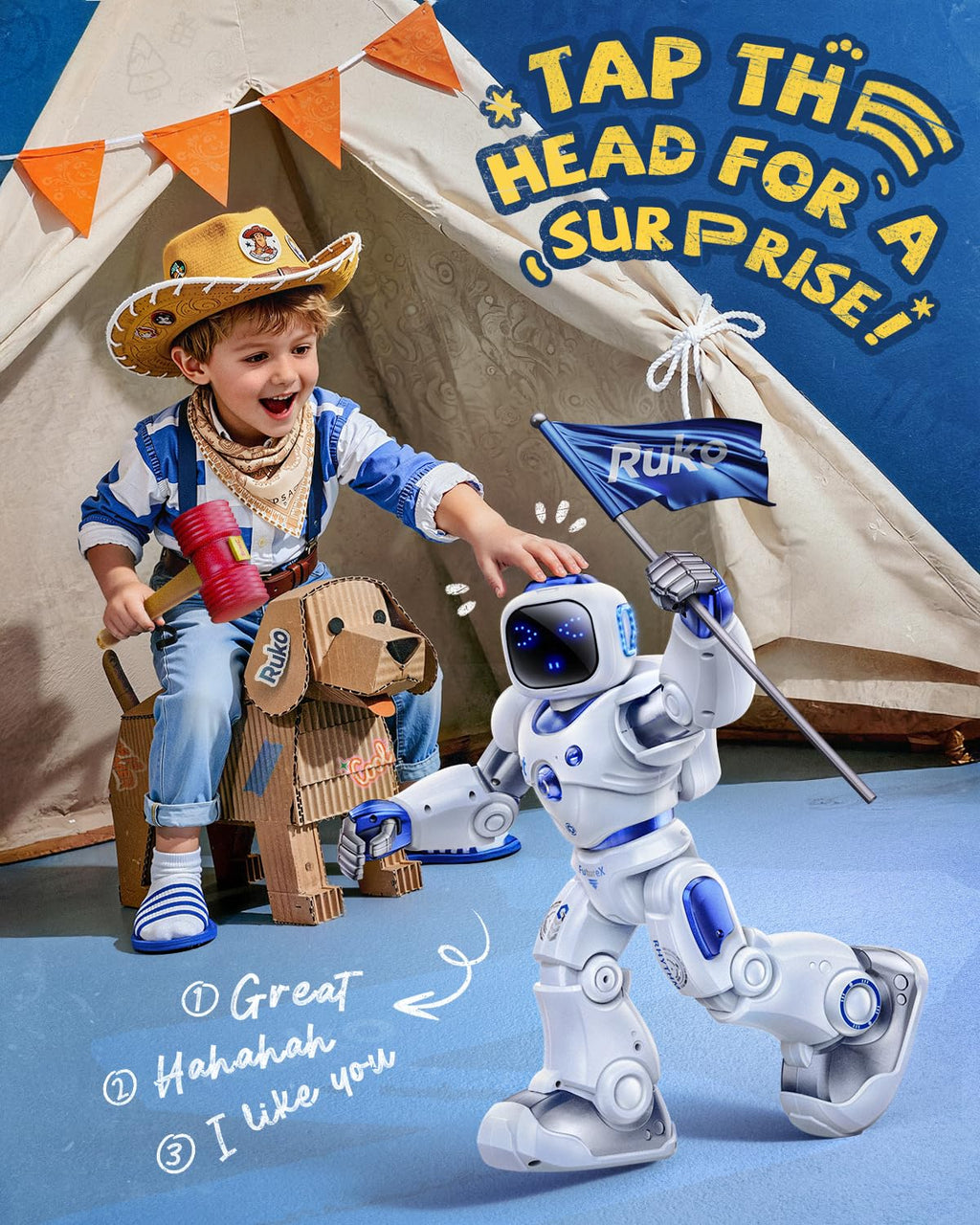 🤖 Ruko 1088 Large Programmable Robot for Kids 4-9 - Voice & App Control STEM Toy