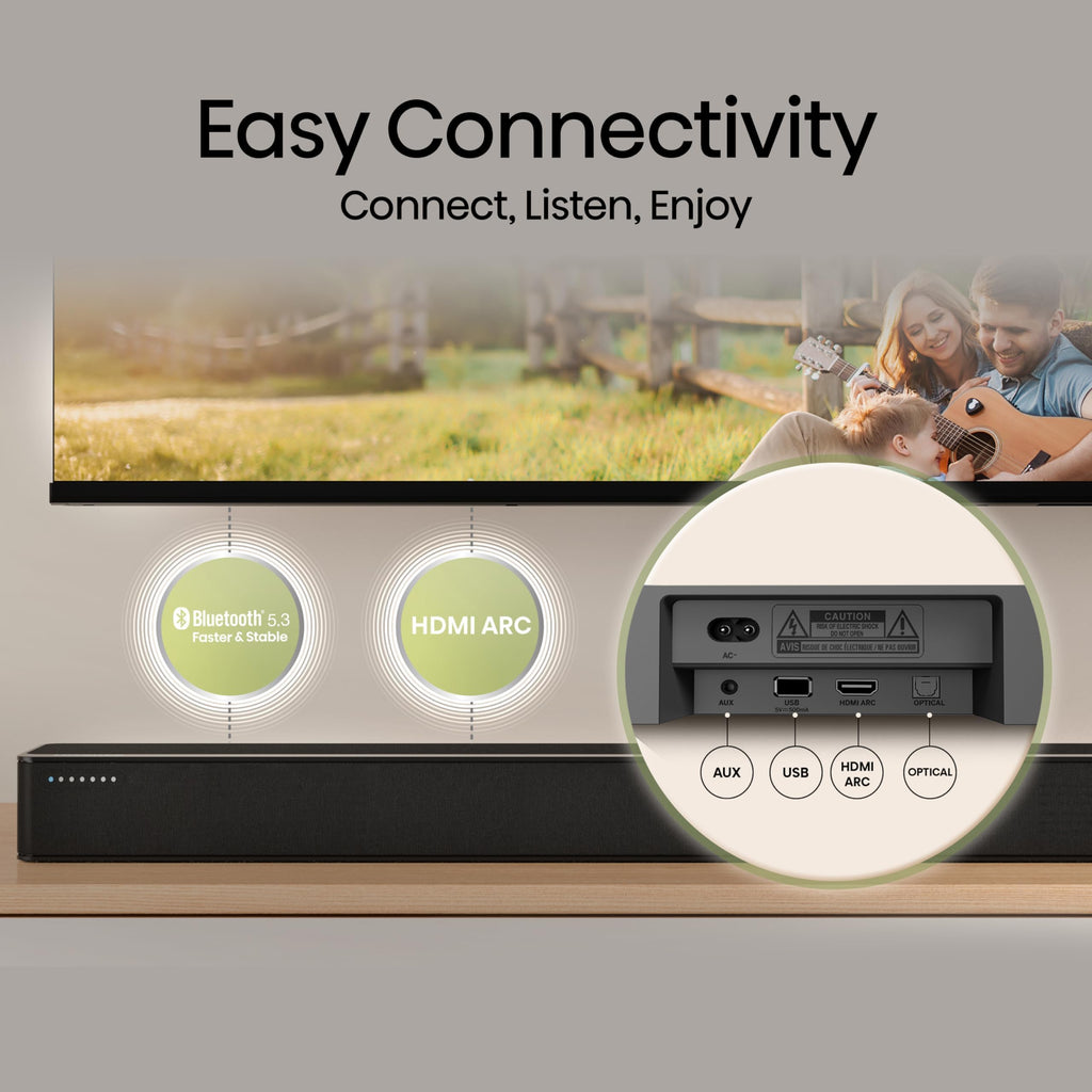 2.1 Channel 240W Sound Bar with Wireless Subwoofer HS2100
