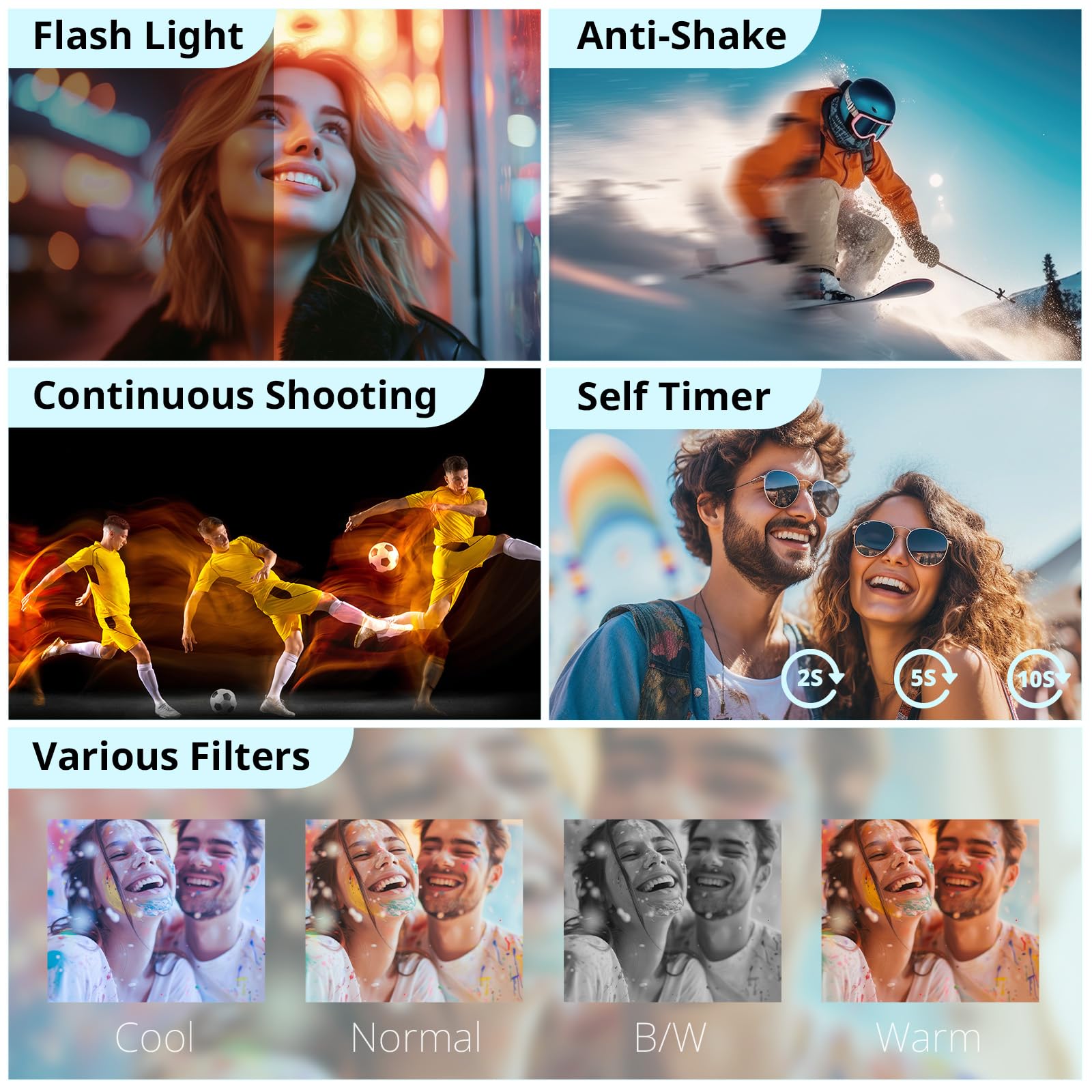 2026 4K Digital Camera with 48MP Autofocus and 16X Zoom