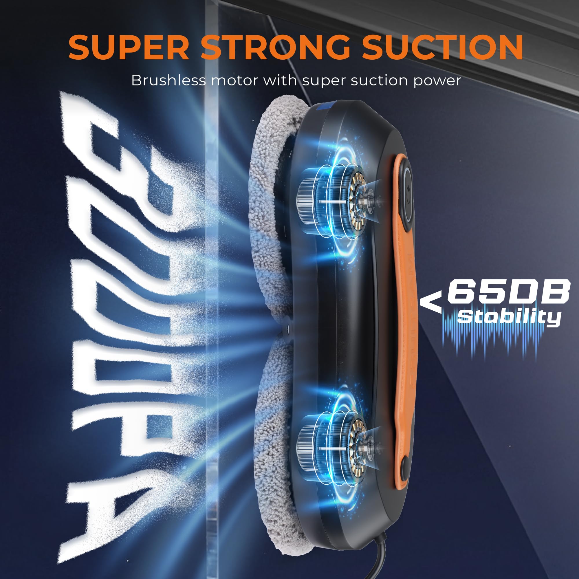 FRUITEAM Window Cleaning Robot - Dual Spray, App & Remote Control, Triple Safety