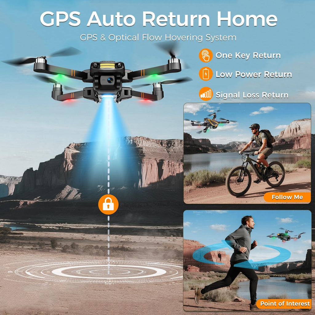 GPS-Drohne mit 4K-Kamera HD-Bildschirm-Controller Acerasoft