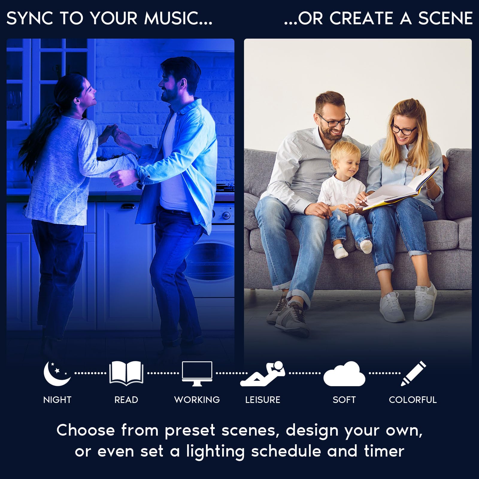 LUXRITE 12-Pack 6 Inch Square Smart LED Recessed Lighting, RGBW Color Changing, WiFi App Control, Voice Control with Alexa and Google Home, No Hub Required, 13W 1000LM, CRI 90, IC Rated, Wet Rated