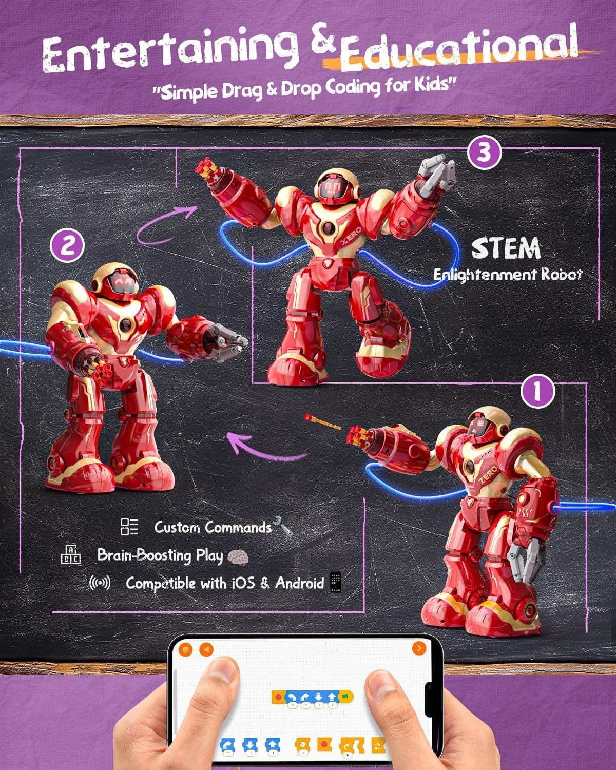 Holyton 5088 Smart Robots für Kinder mit Sprachsteuerung