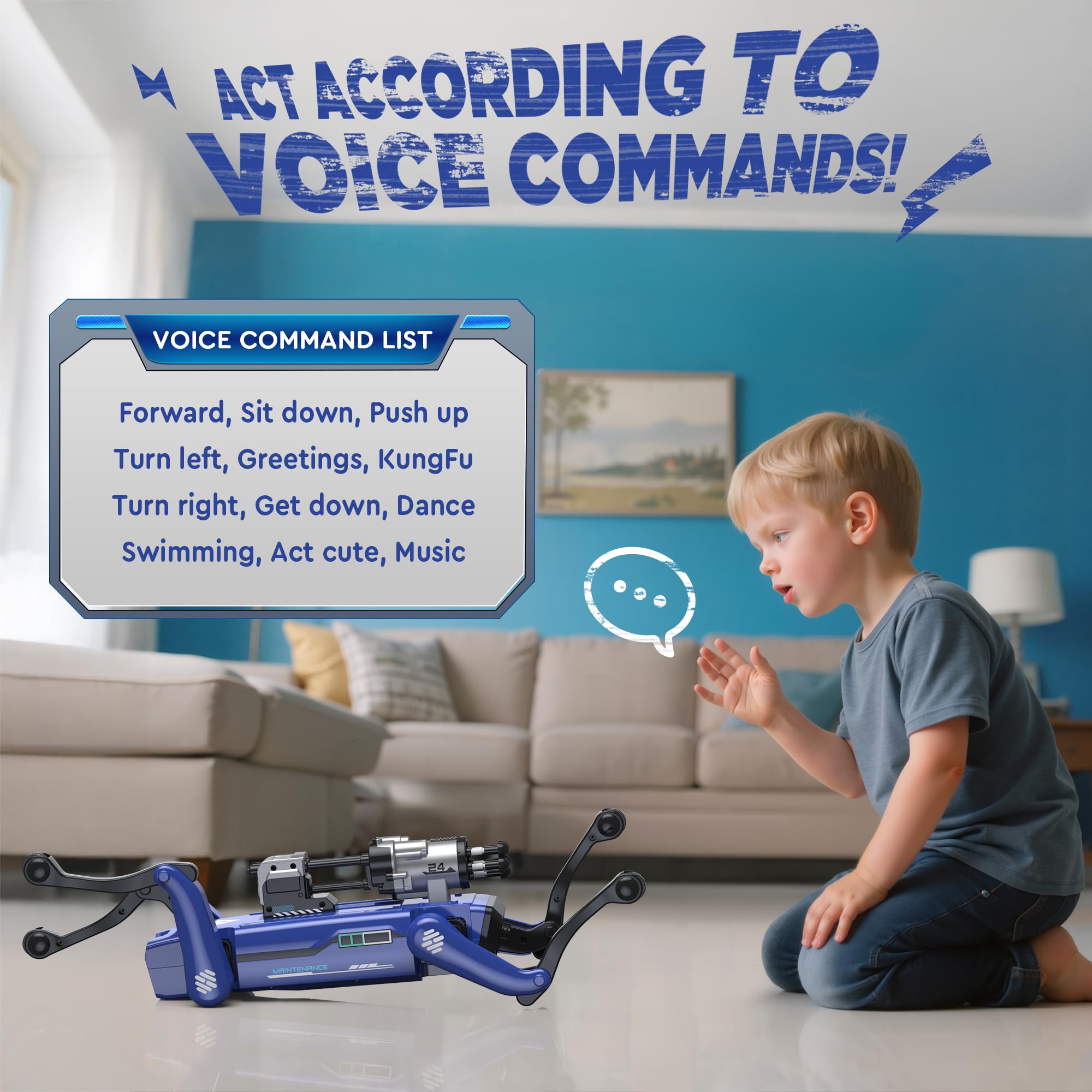 Smart Robot Dog with Voice Control and Programming