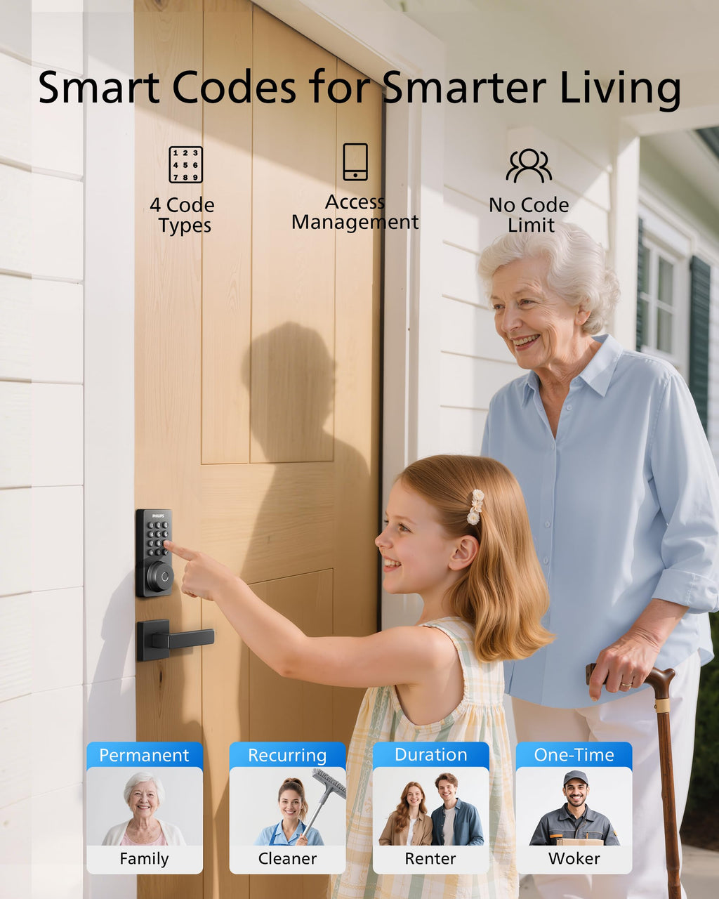 WiFi Keypad Smart Door Lock mit Griff 4200 Serie