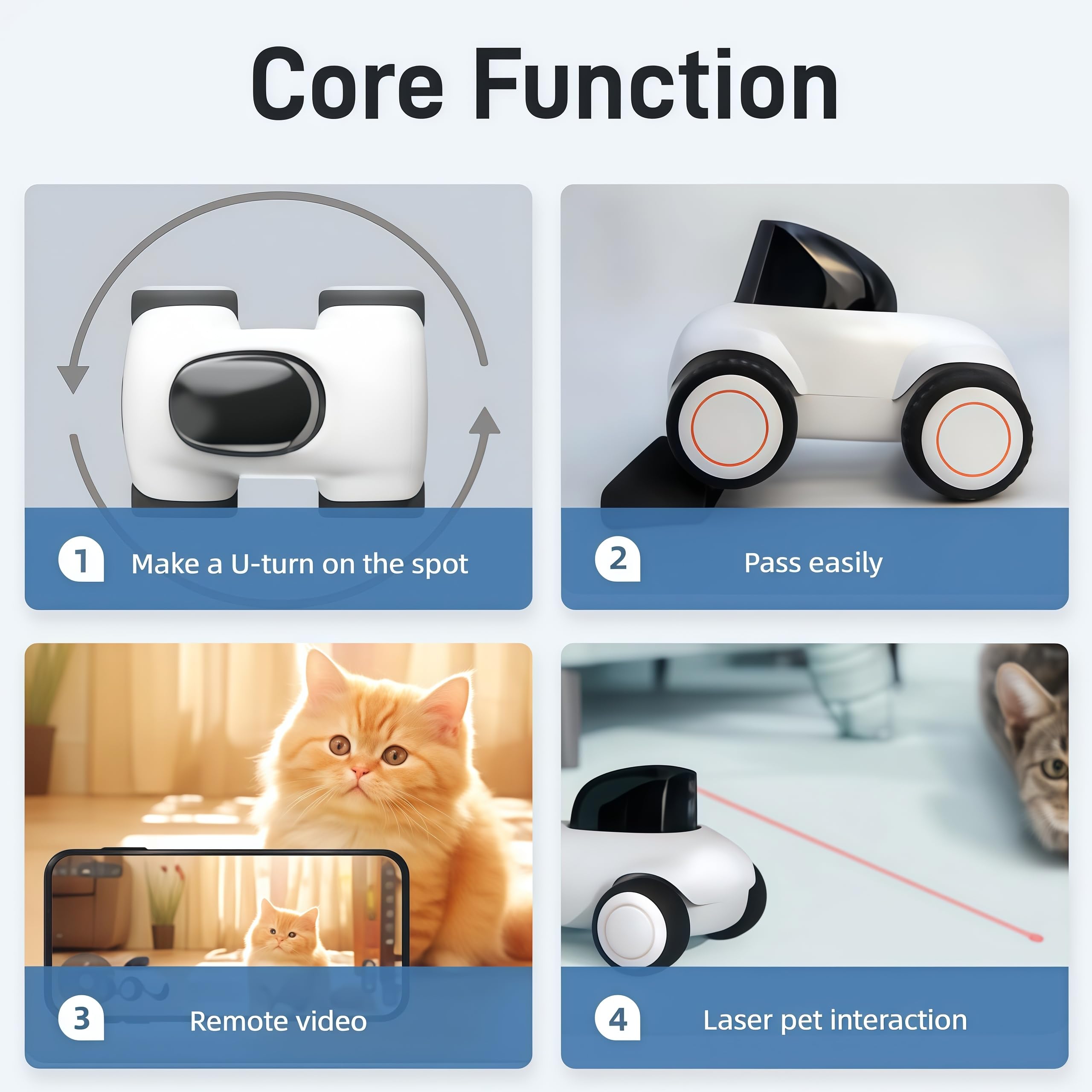 Rtwxi Robot Compagnon Intelligent Familial avec Caméra 2K