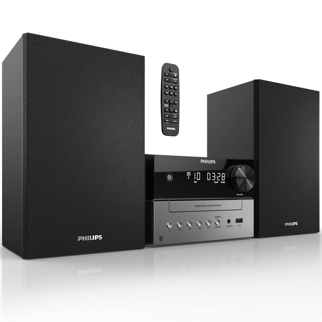 Sistema de Estéreo Bluetooth con Reproductor de CD, USB