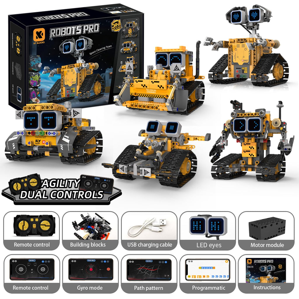 STEM Robot Building Kit for Boys Teens Educational 5-in-1 Robotics