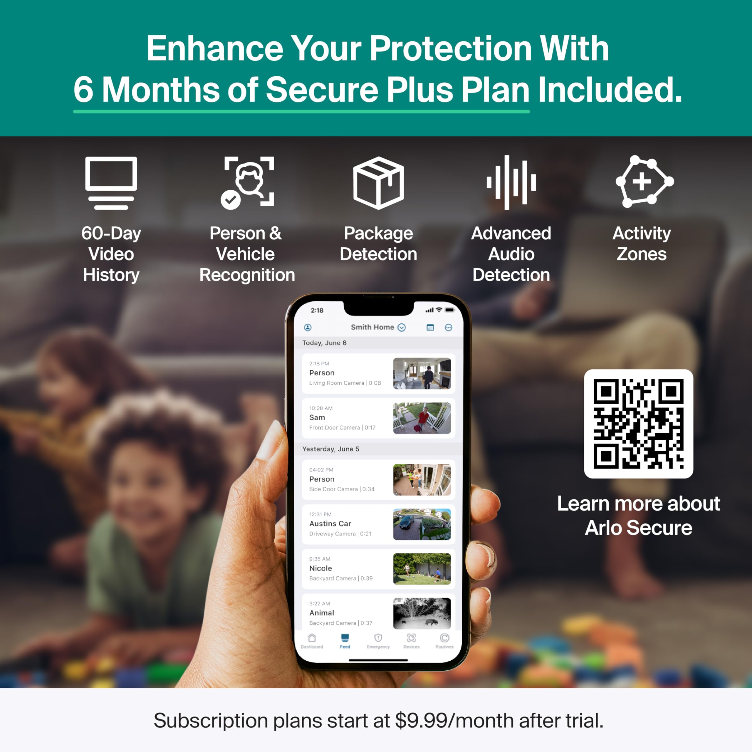 6 Aylıq Secure Plus Planı ilə 2K Təhlükəsizlik Kamerası
