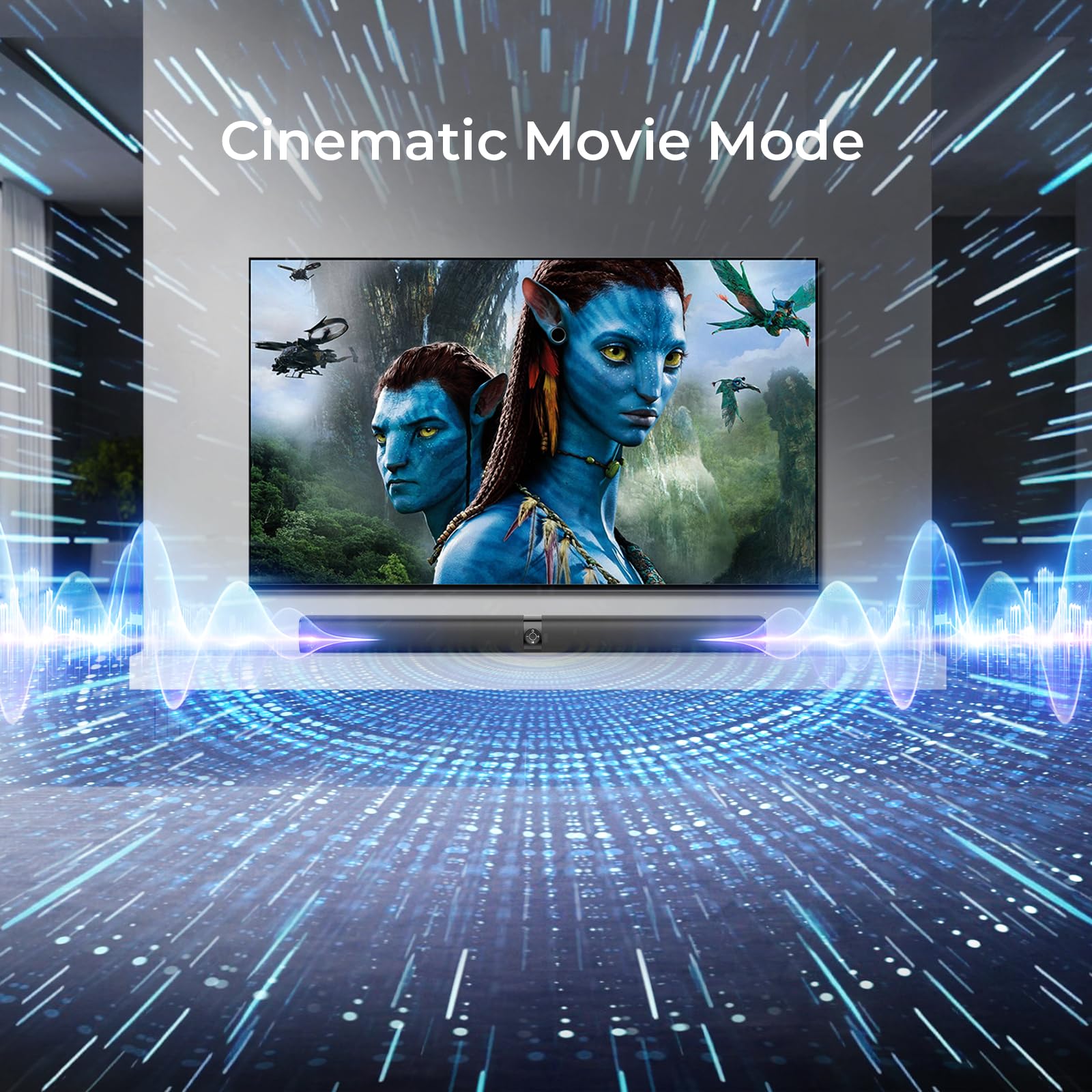 Assistrust Sound Bar for Smart TV, Soundbar with Bluetooth/ARC/Opt/AUX Connect, Auto Volume Boost, 3 Equalizer Modes, 2 in 1 Detachable Soundbar for TV/PC/Gaming/Projectors